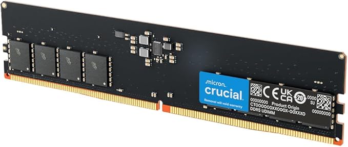Crucial 16GB (1x16GB) DDR5 UDIMM 5600MHz CL46 Desktop PC Memory